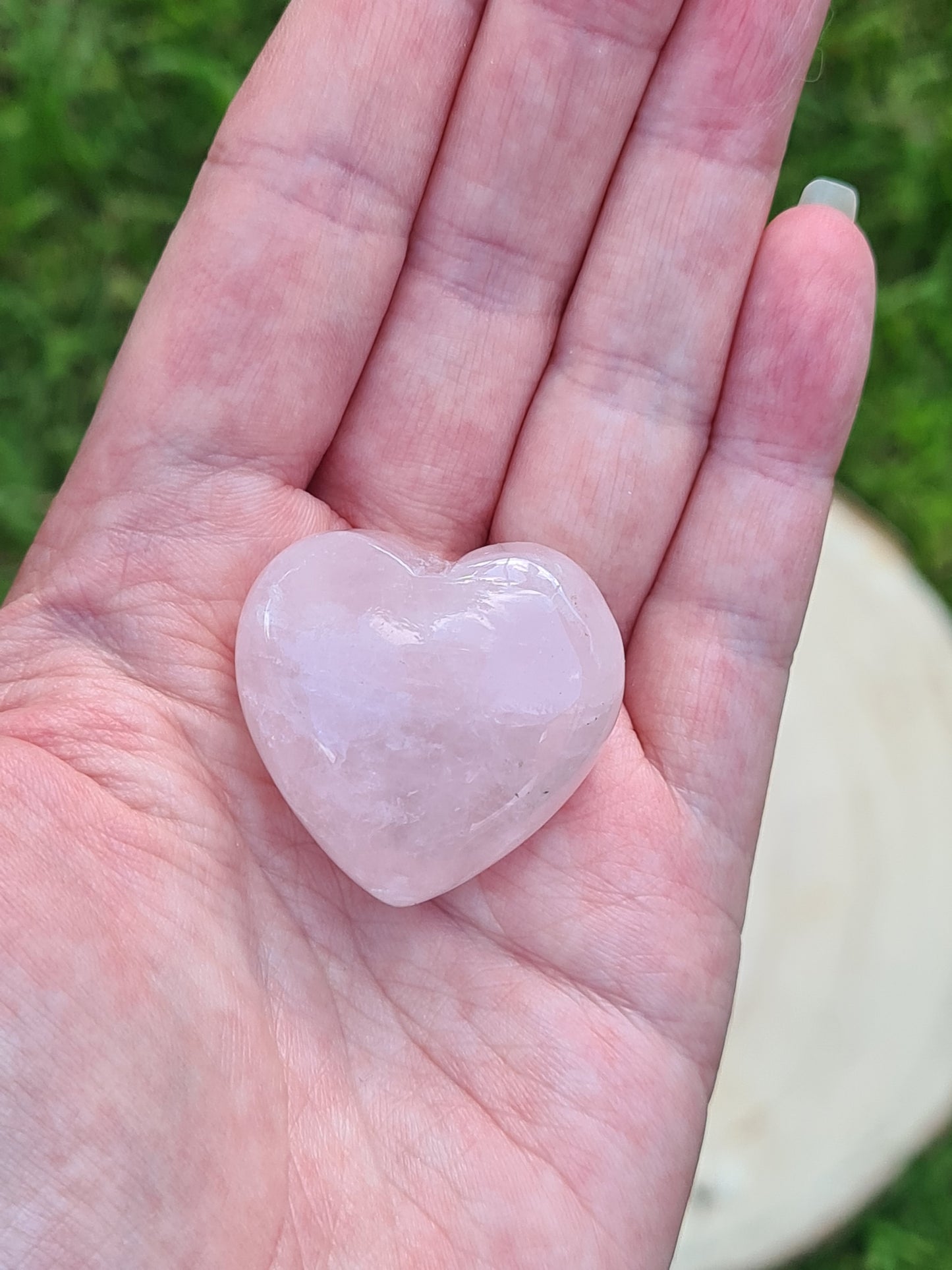 Puffed Heart Rose Quartz