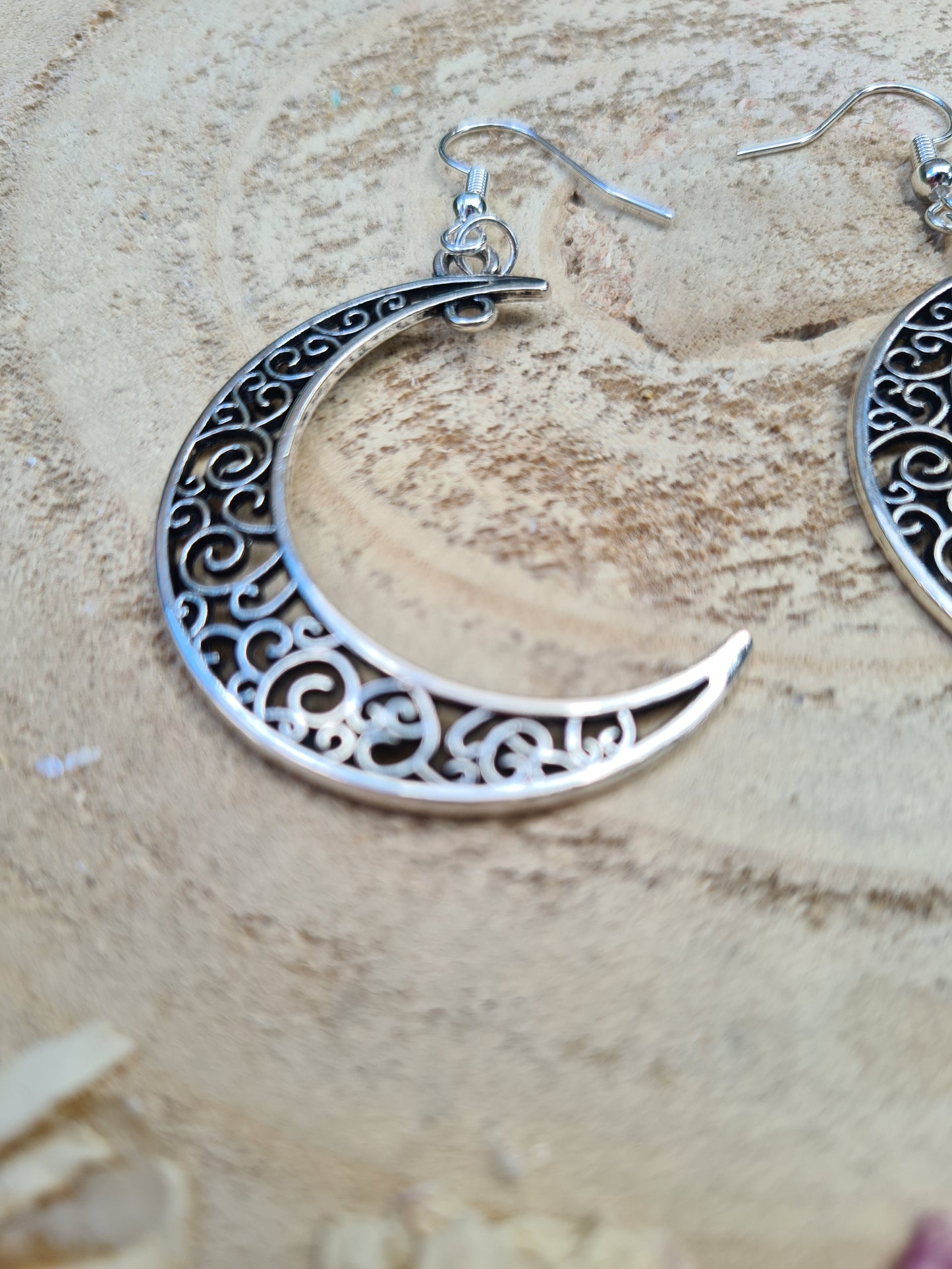 Filigree Moon Earrings