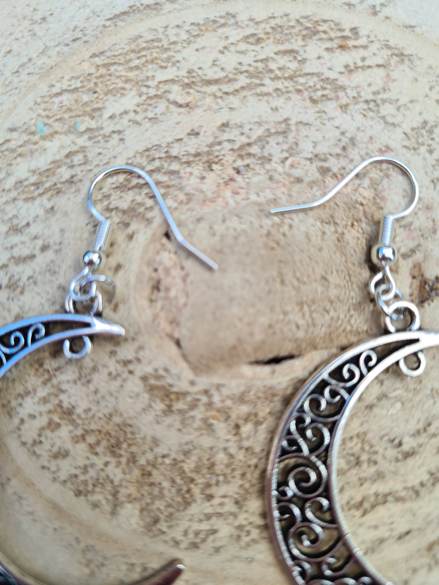 Filigree Moon Earrings