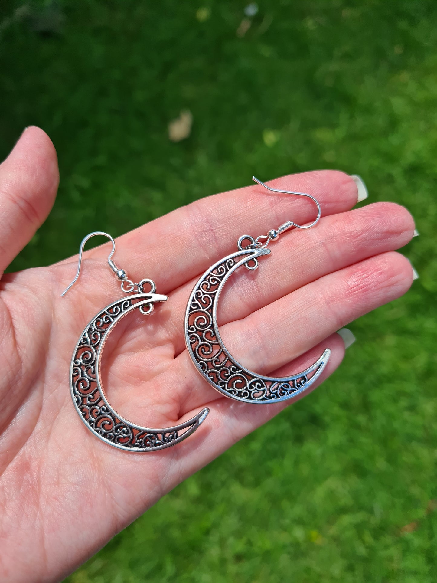 Filigree Moon Earrings