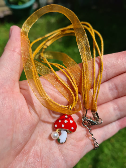 Forest Fairy Toadstool Necklace