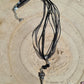 Bird Skull Necklace with lava stones
