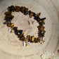 Tigers Eye Crystal chip Bracelet with bee charms