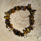 Tigers Eye Crystal chip Bracelet with bee charms