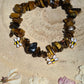 Tigers Eye Crystal chip Bracelet with bee charms