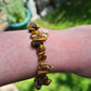 Tigers Eye Crystal chip Bracelet with bee charms