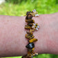 Tigers Eye Crystal chip Bracelet with bee charms