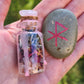 Protection Spell Vial and Seastone Protection Bind Rune or Love Spell Jar with Seastone Love Bind Rune