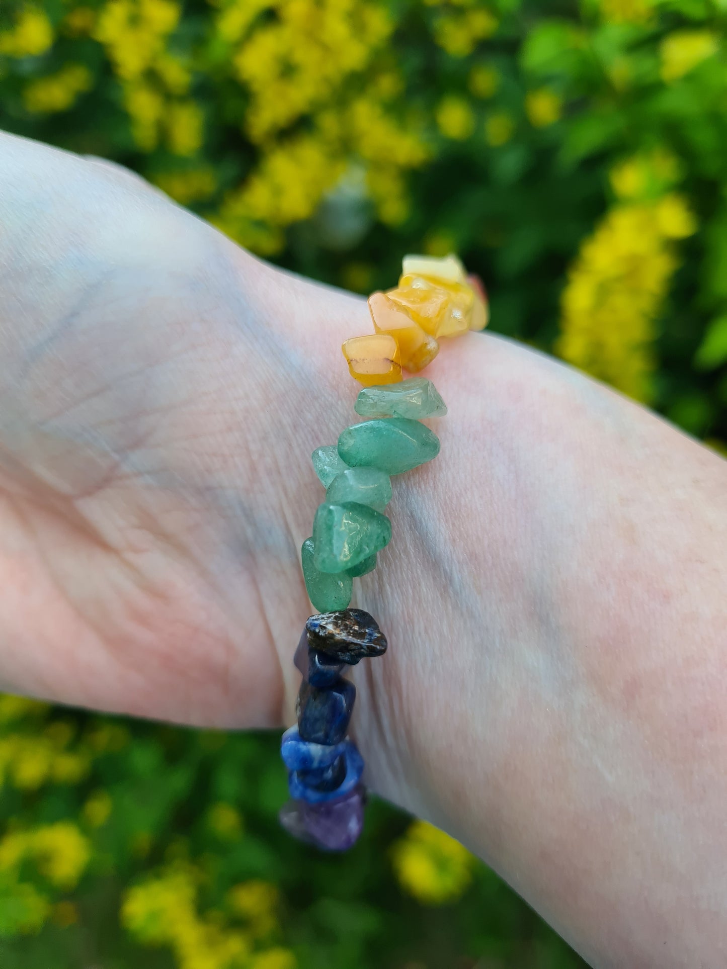 Crystal Chip Chakra Bracelet