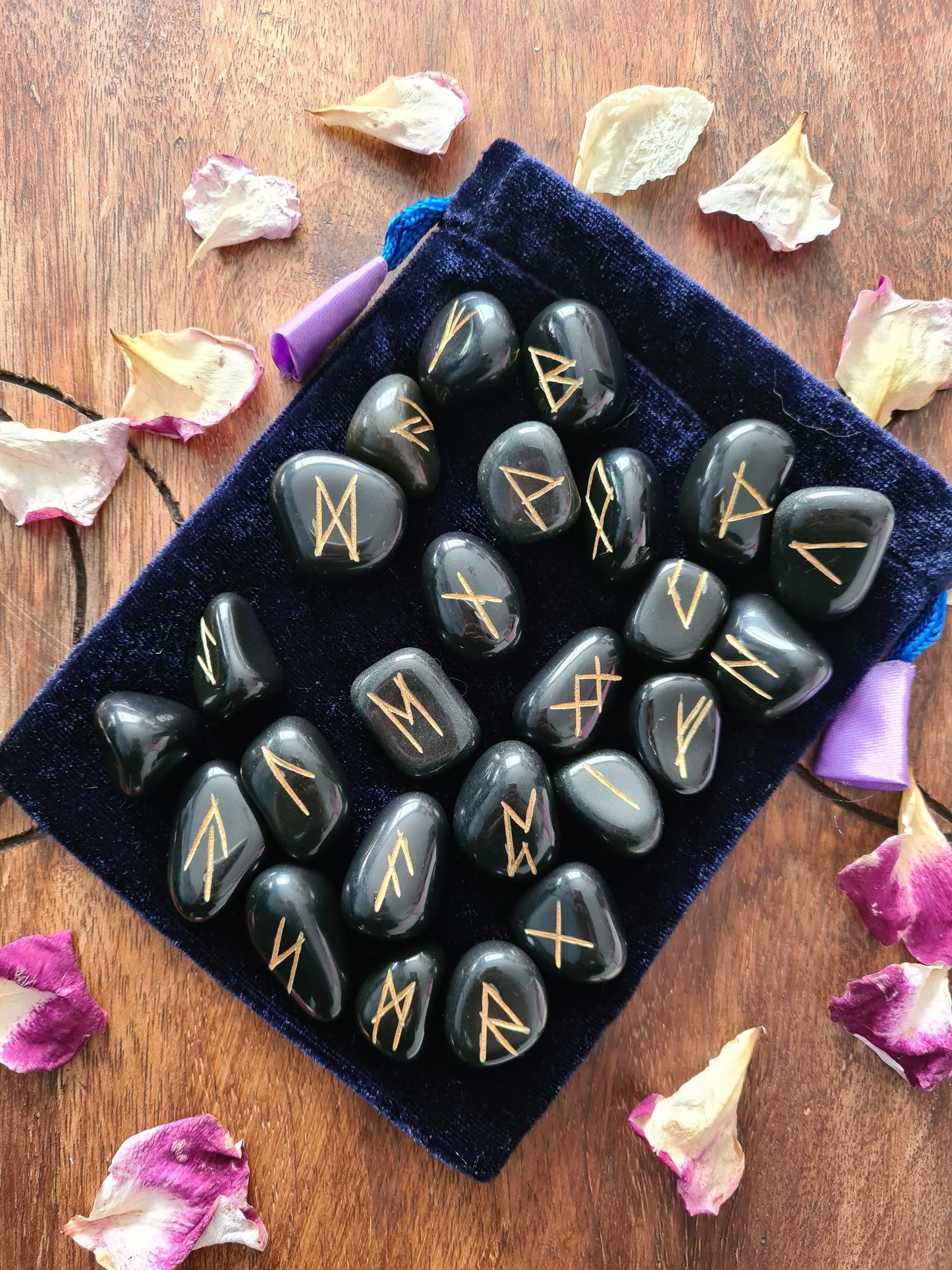 Black Jasper Crystal Runes