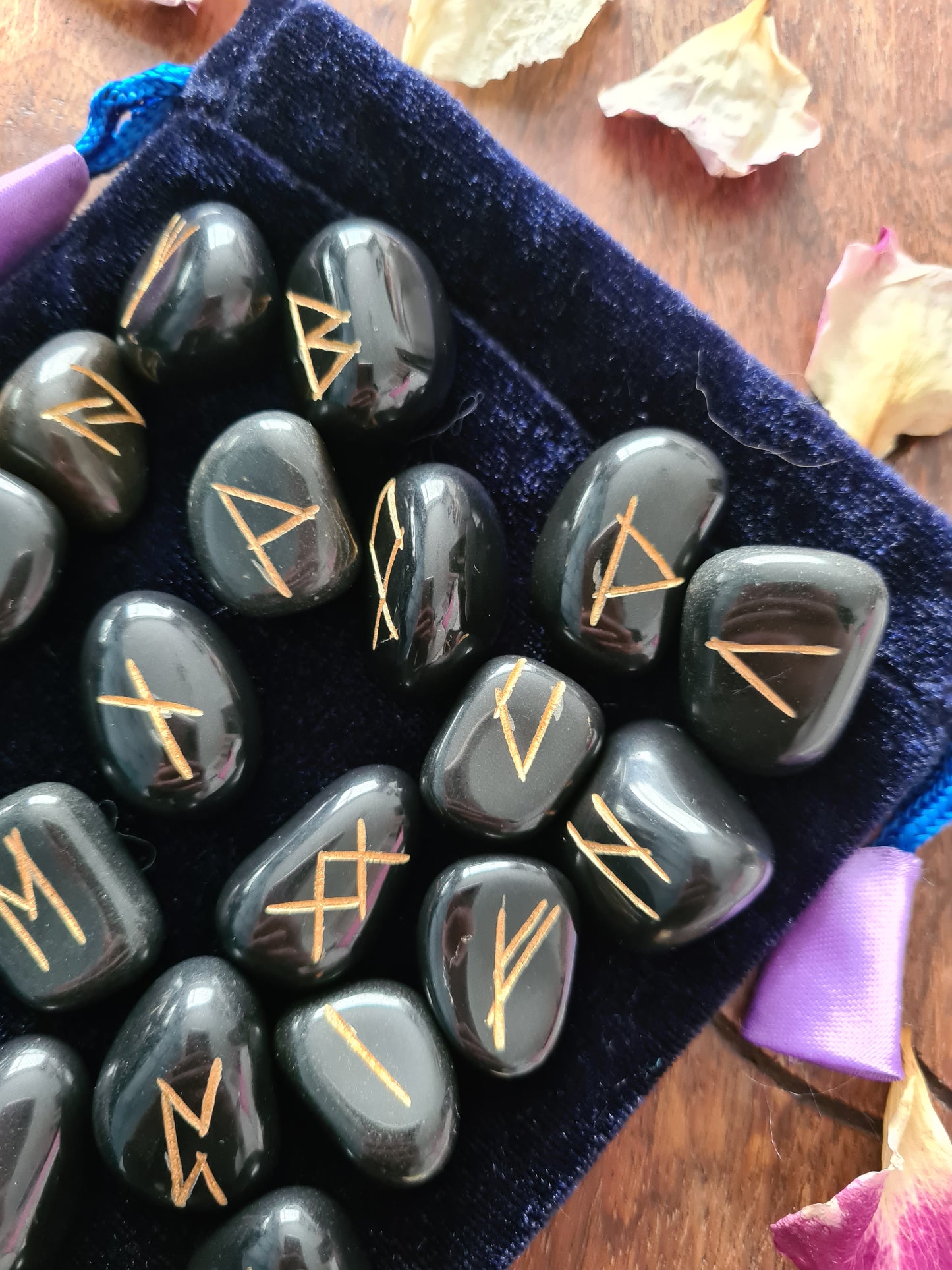 Black Jasper Crystal Runes