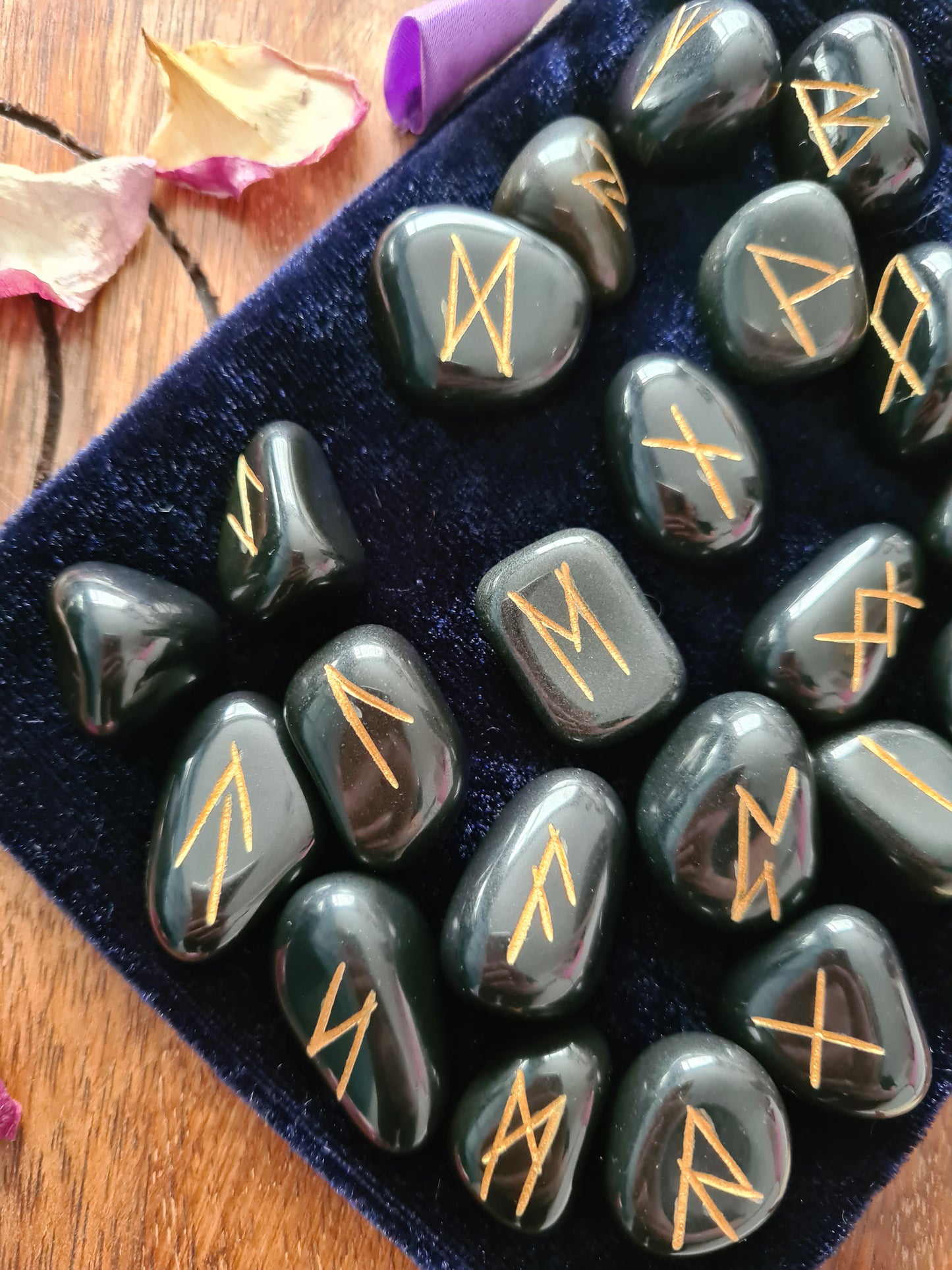 Black Jasper Crystal Runes