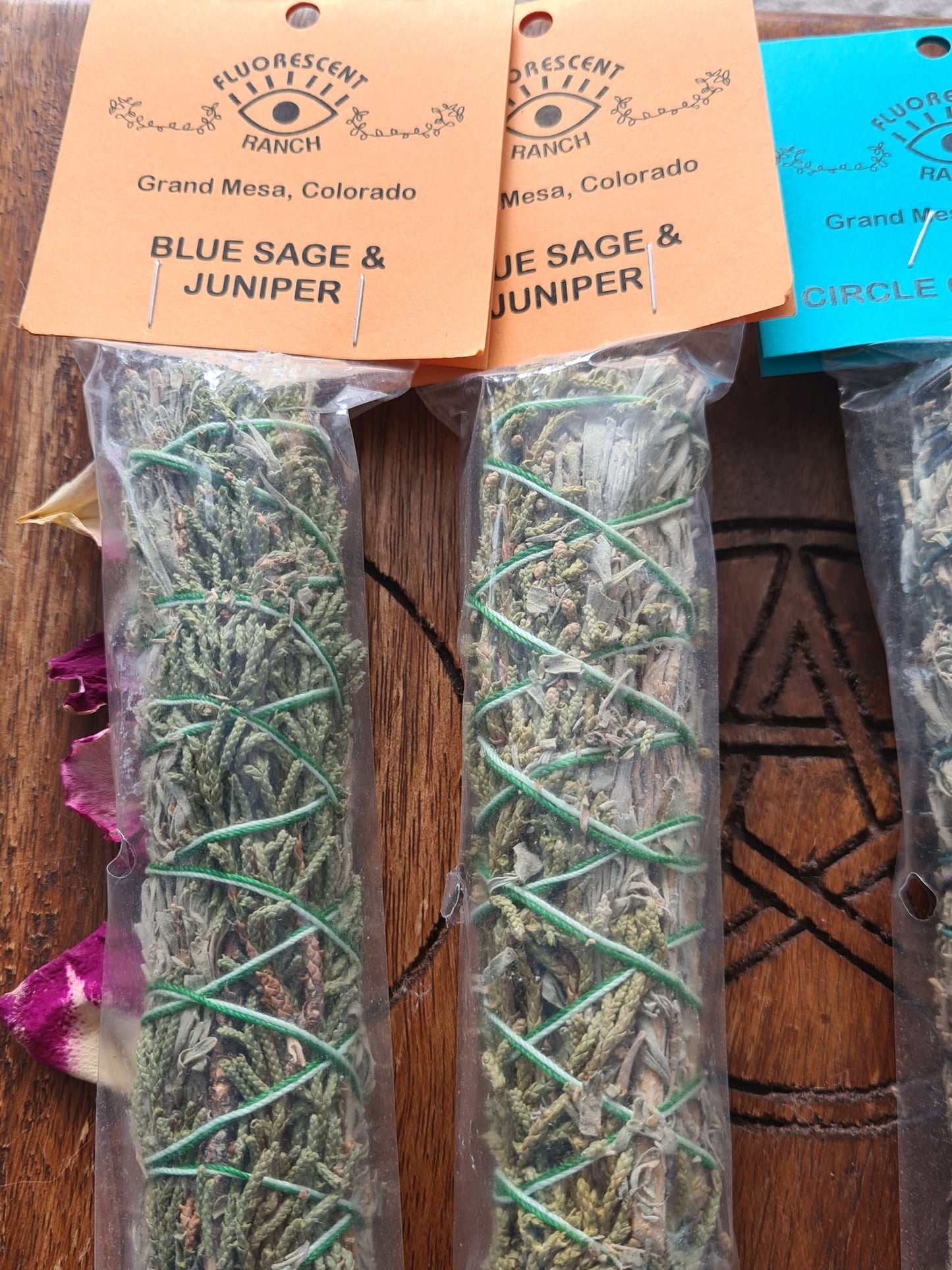 Fluorescent Sage Cleansing Sticks ~ Blue Sage ~ Palo Santo ~ Grandmother Sage