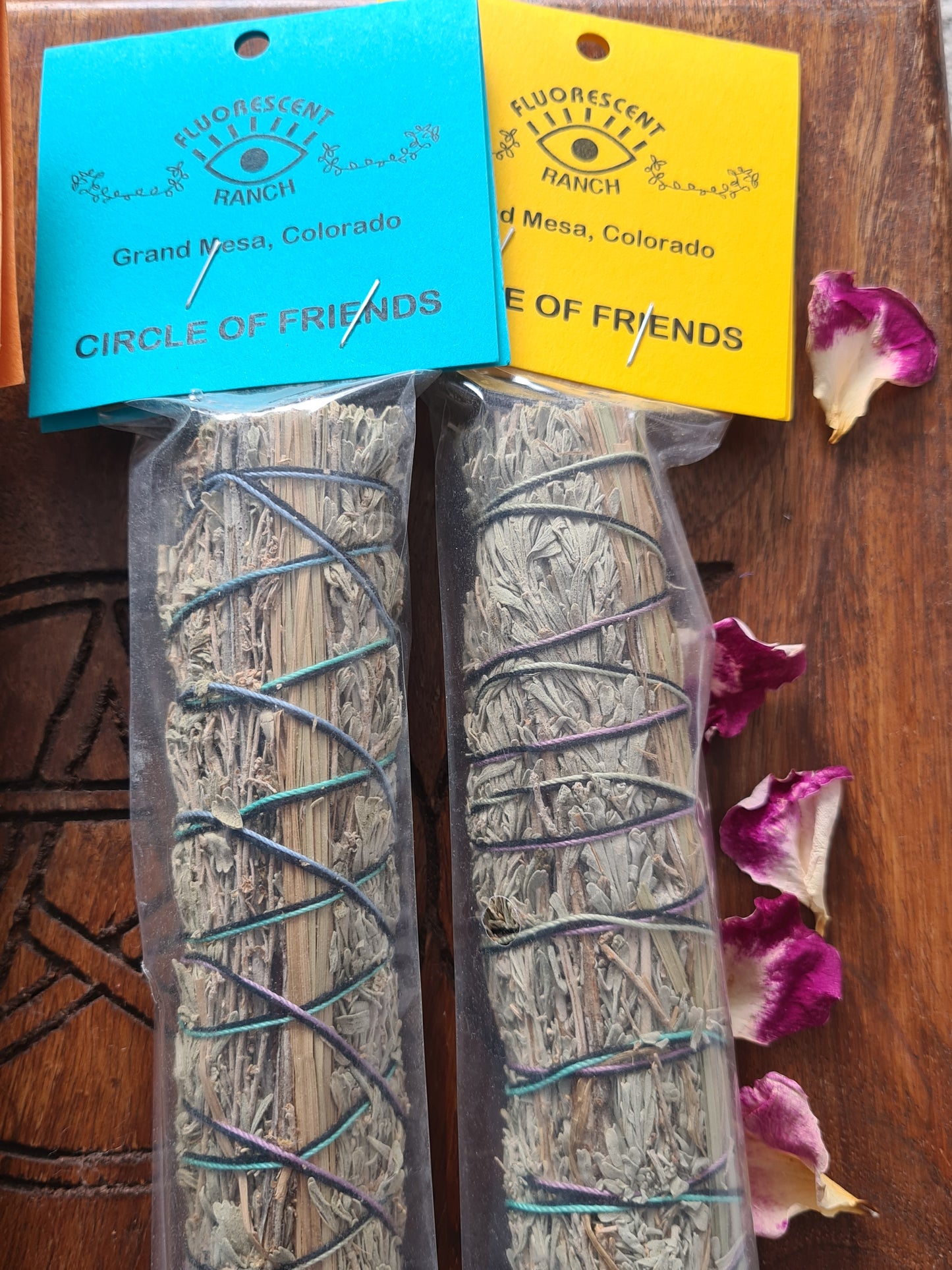 Fluorescent Sage Cleansing Sticks ~ Blue Sage ~ Palo Santo ~ Grandmother Sage