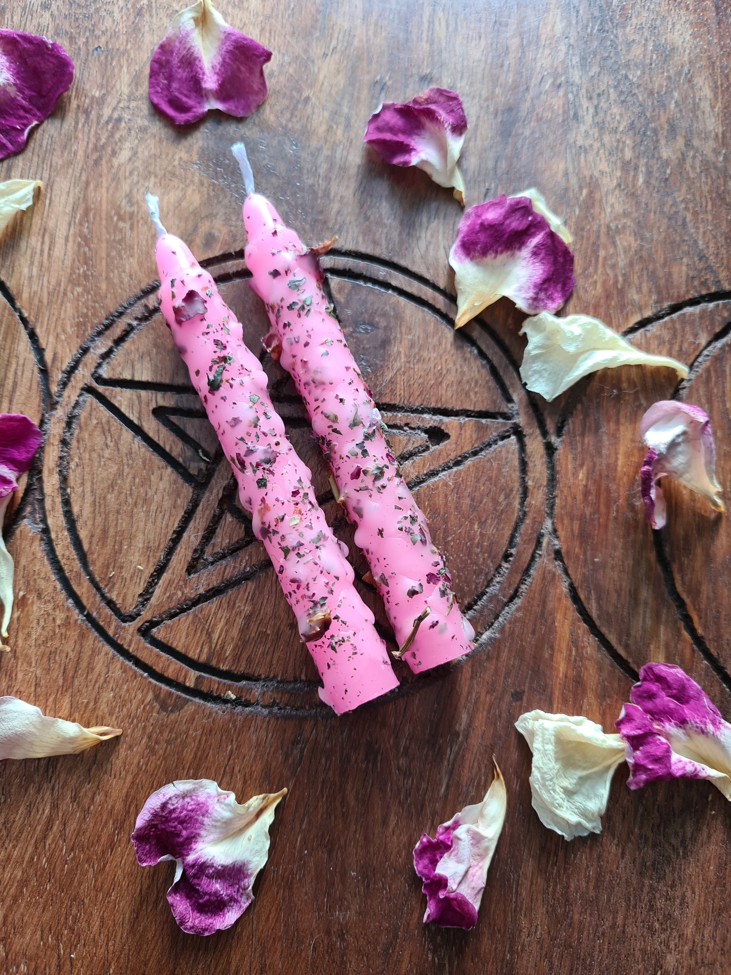 Dressed Spell Candles ~ Good luck ~ Self Love/Romantic Love ~ Anxiety relief -  Ritual and anointed candles