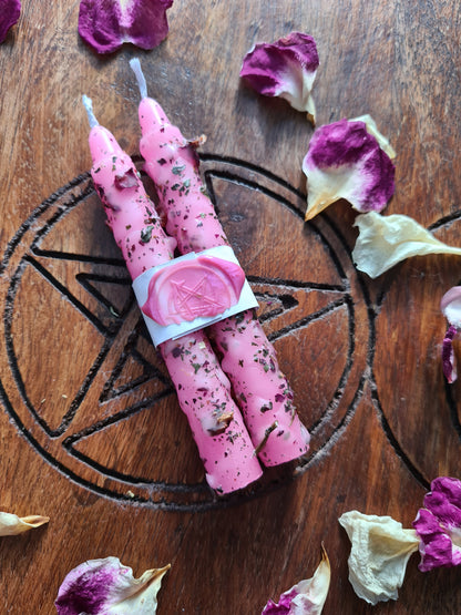 Dressed Spell Candles ~ Good luck ~ Self Love/Romantic Love ~ Anxiety relief -  Ritual and anointed candles