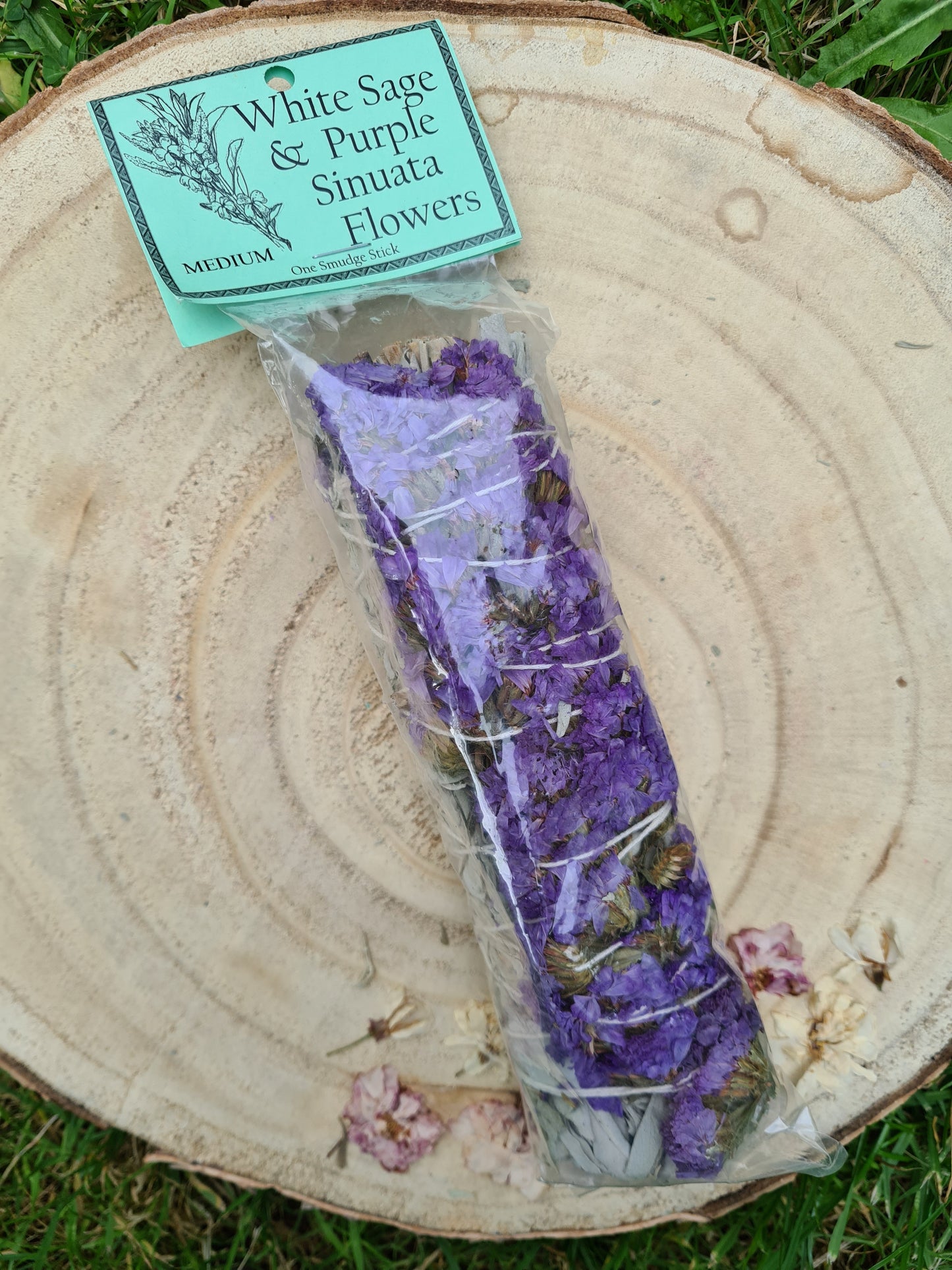 Large 7inch Sage Smudge Sticks - Sinuata Flower or Chakra