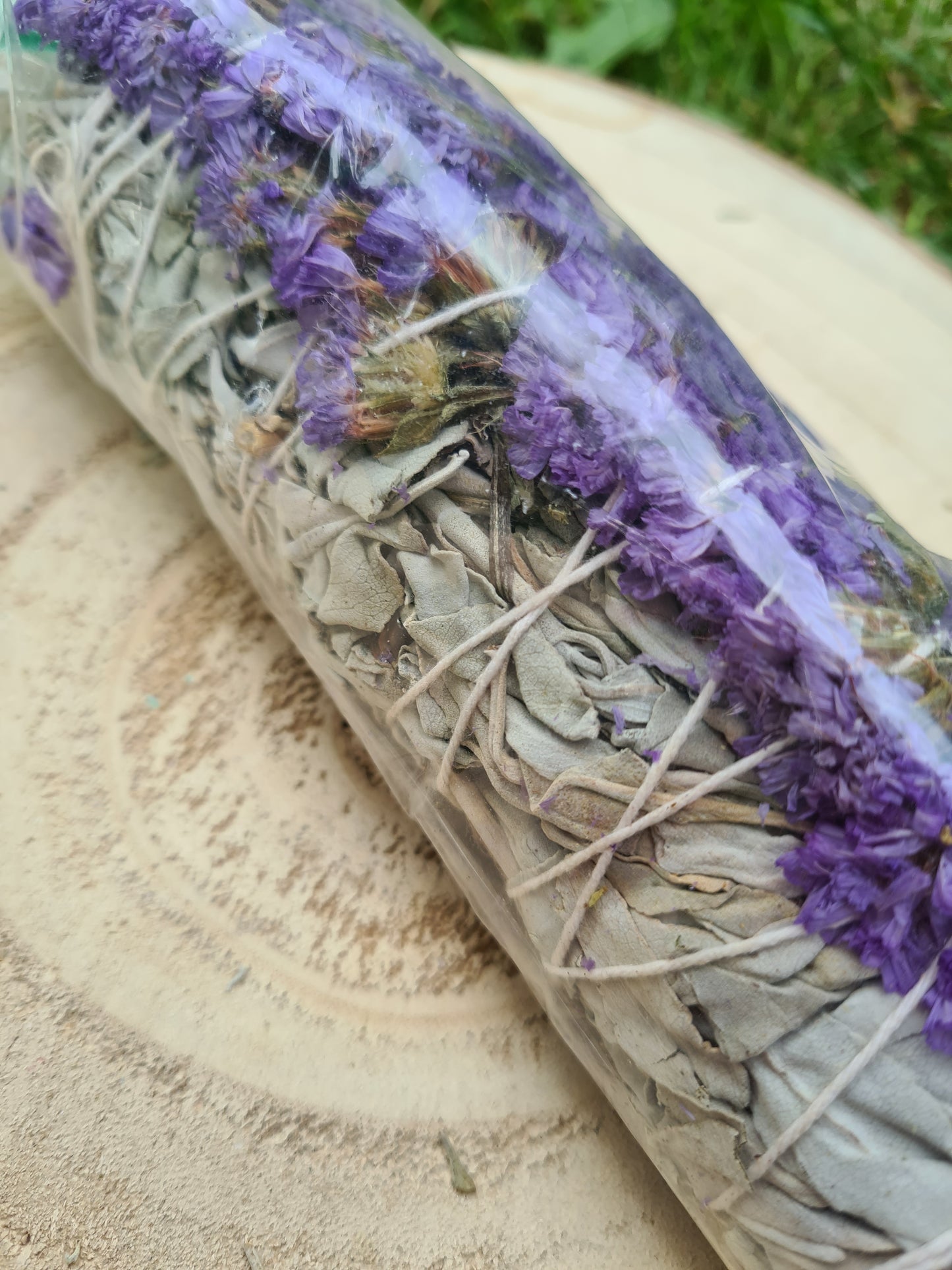 Large 7inch Sage Smudge Sticks - Sinuata Flower or Chakra