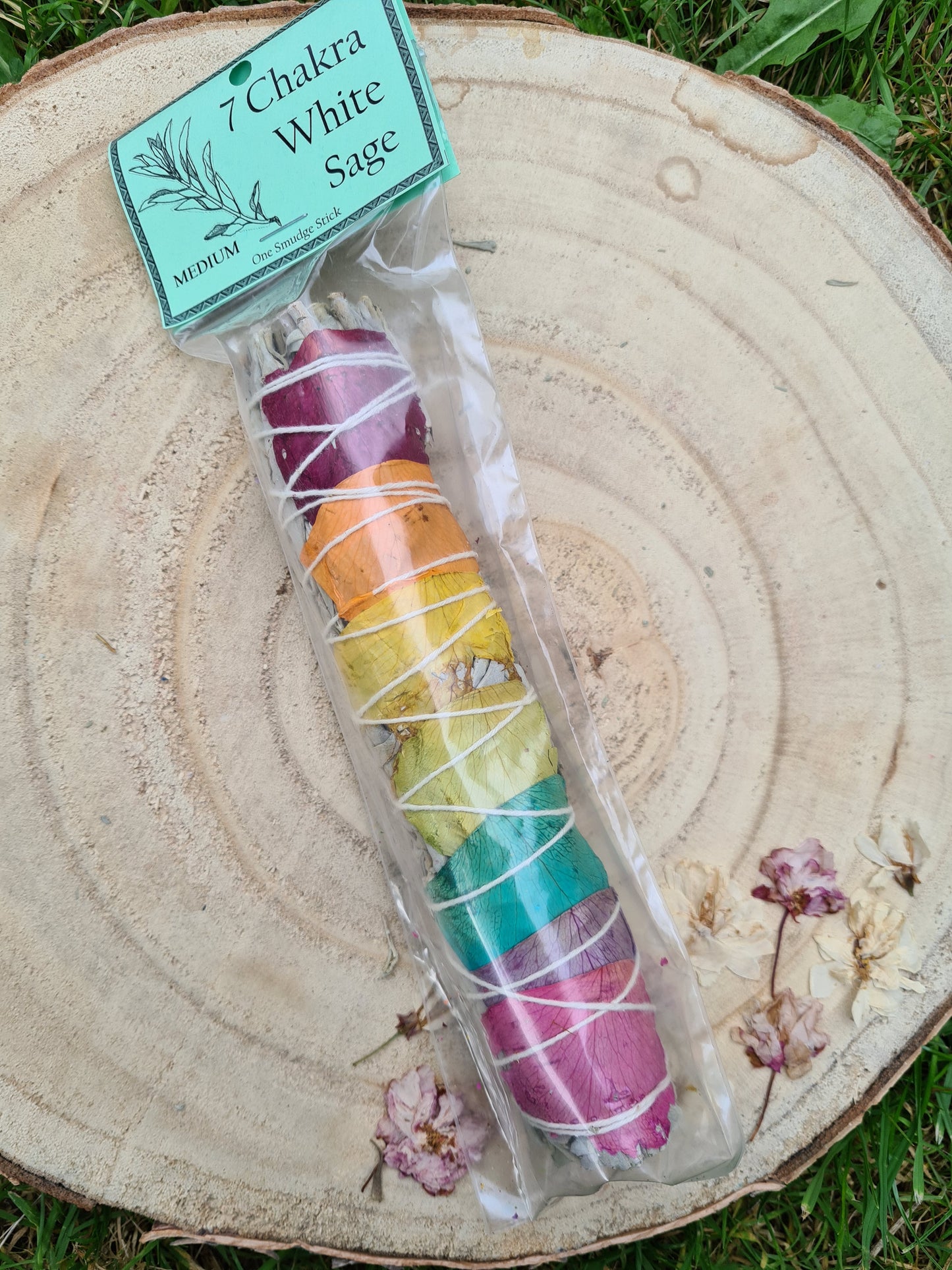 Large 7inch Sage Smudge Sticks - Sinuata Flower or Chakra