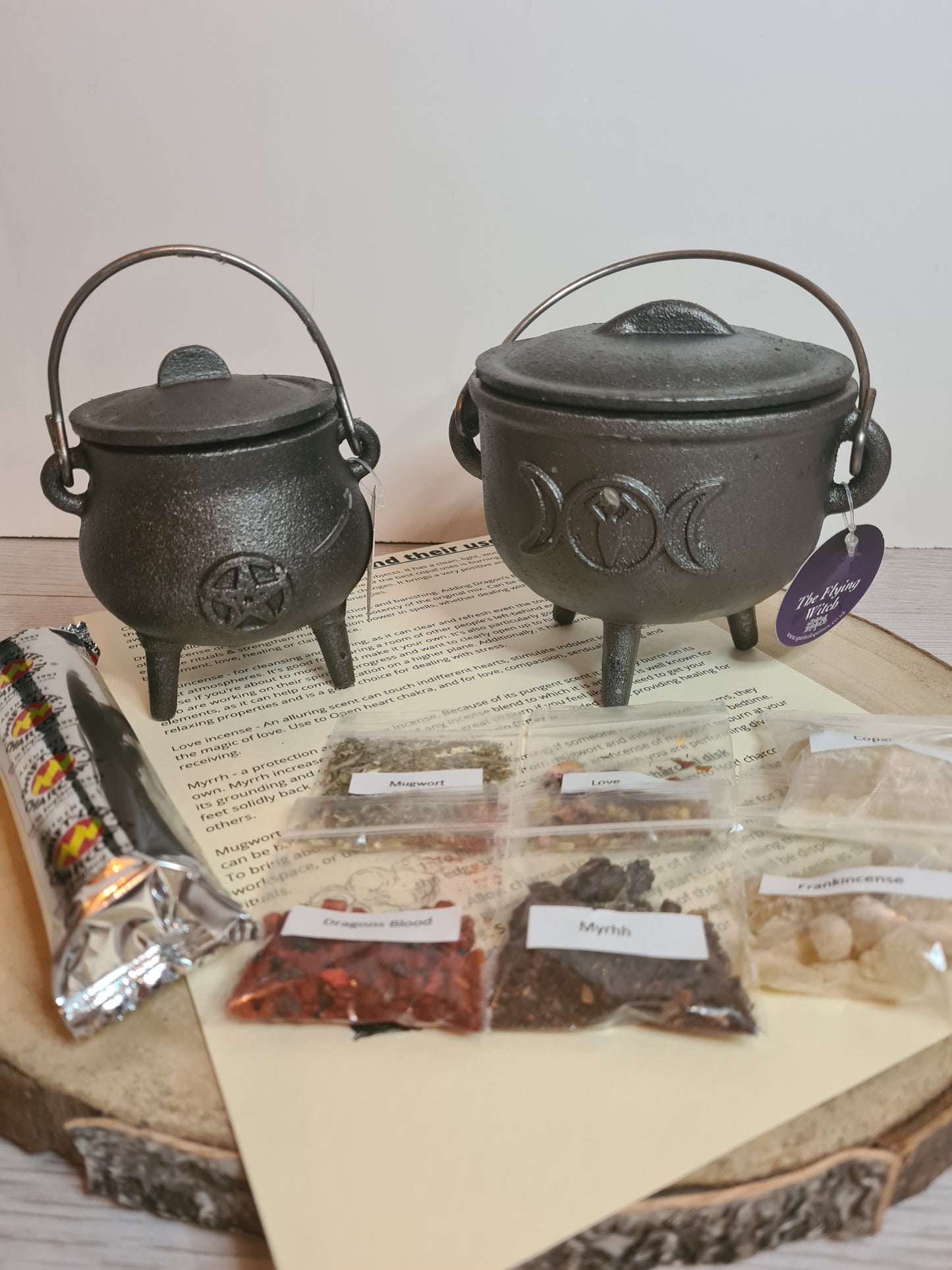 Cauldron and resin bundle