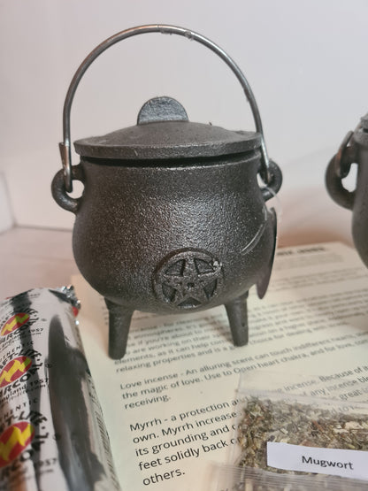 Cauldron and resin bundle