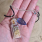 Luxury Anxiety Relief Spell bottle Pendant with Lavender essential oil vial