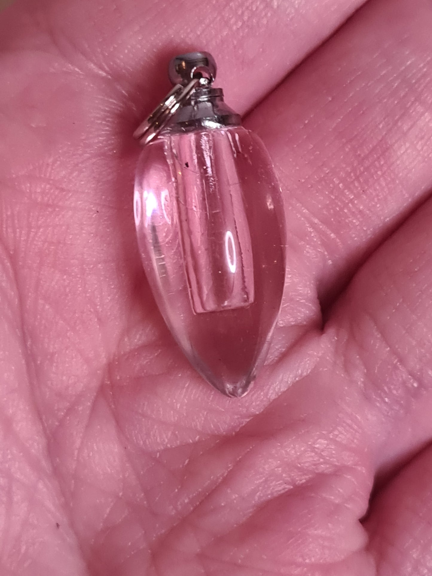 Luxury Anxiety Relief Spell bottle Pendant with Lavender essential oil vial