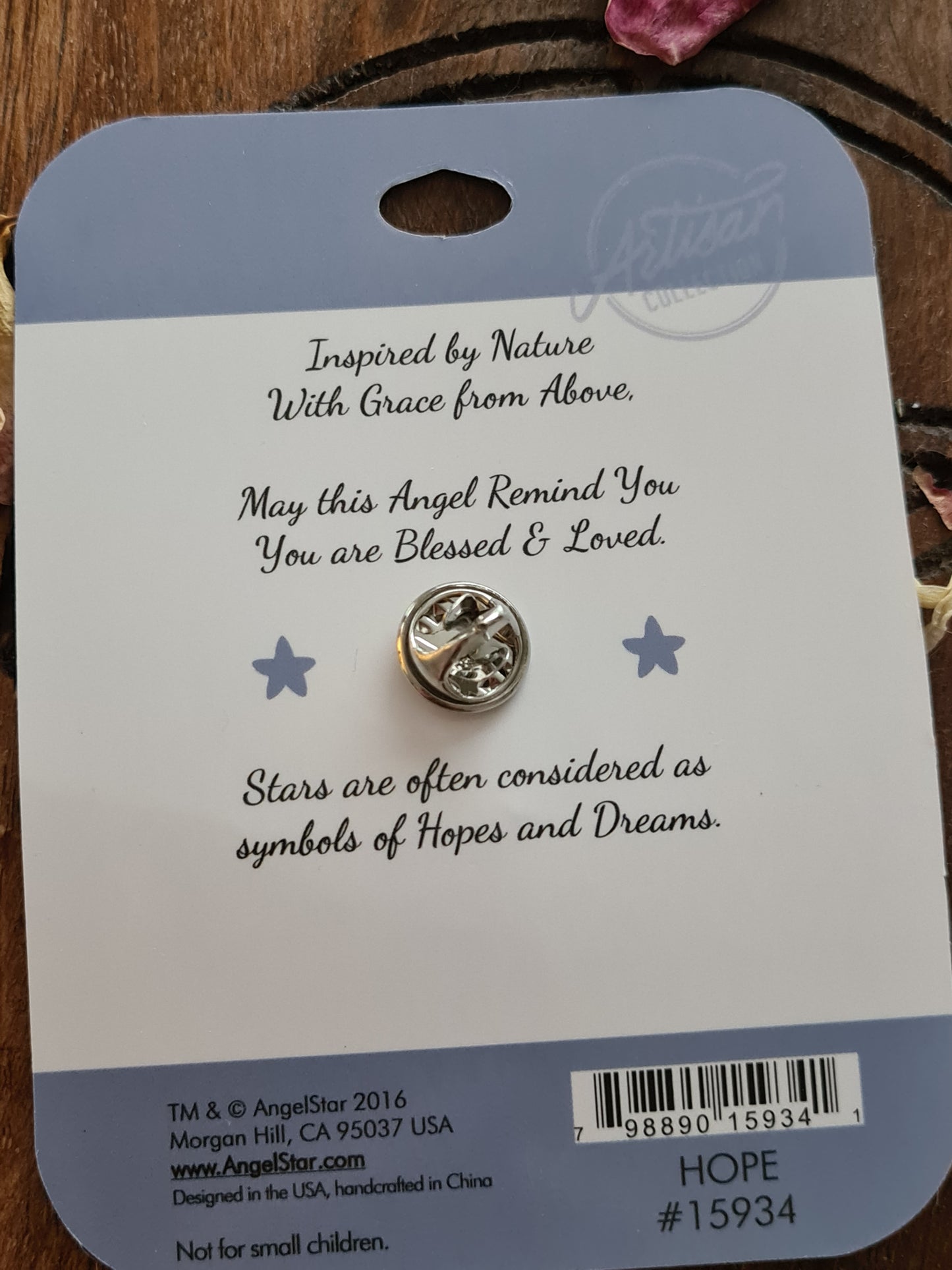 Angelstar Love or Hope Pin