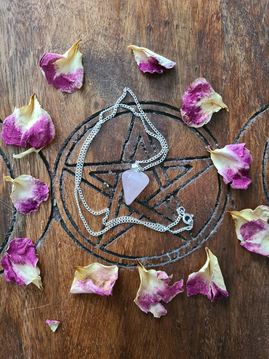 Rose Quartz Pendulum Pendant