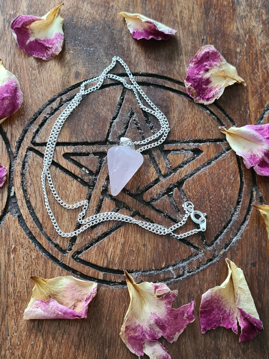 Rose Quartz Pendulum Pendant