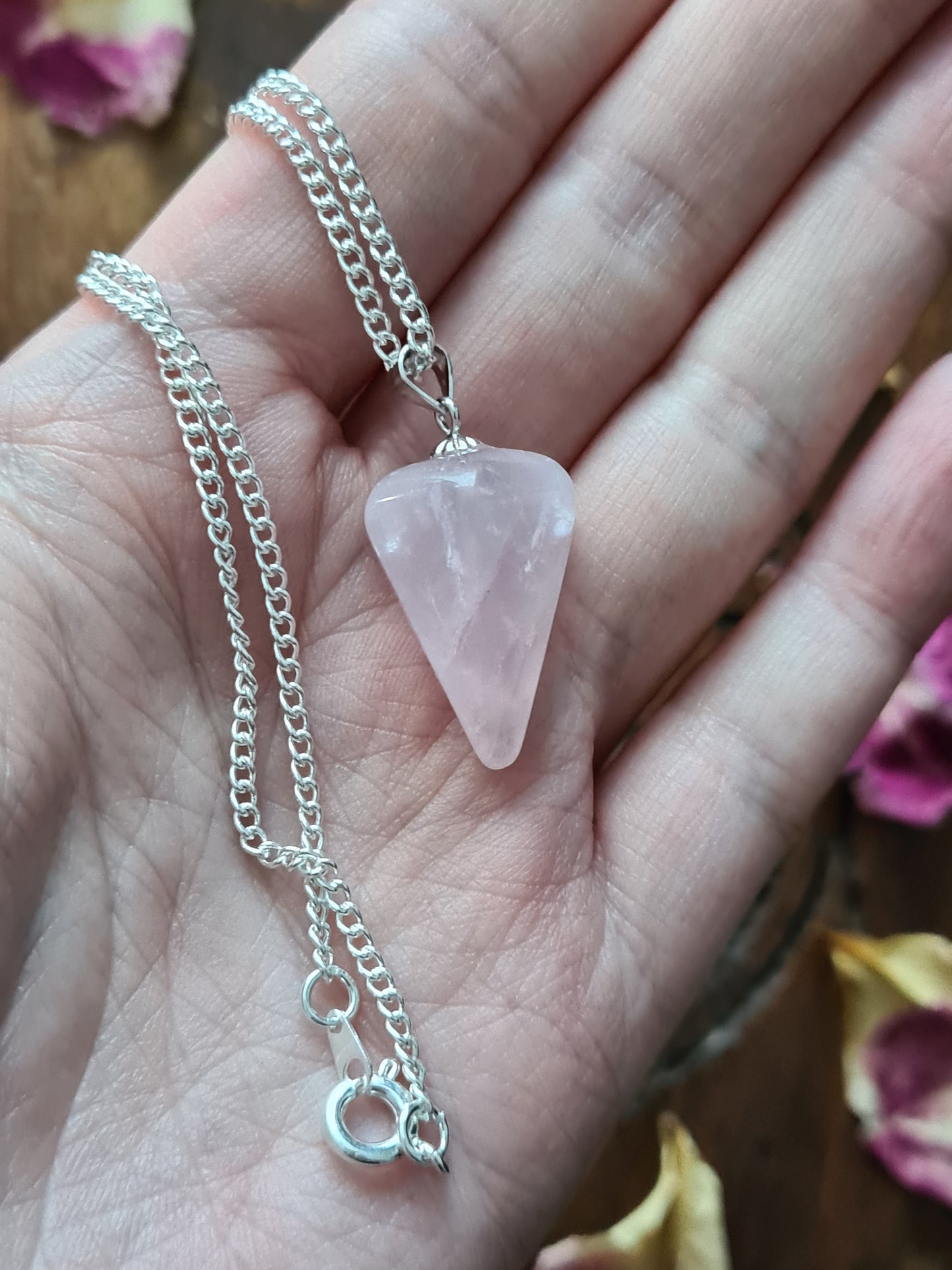 Rose Quartz Pendulum Pendant