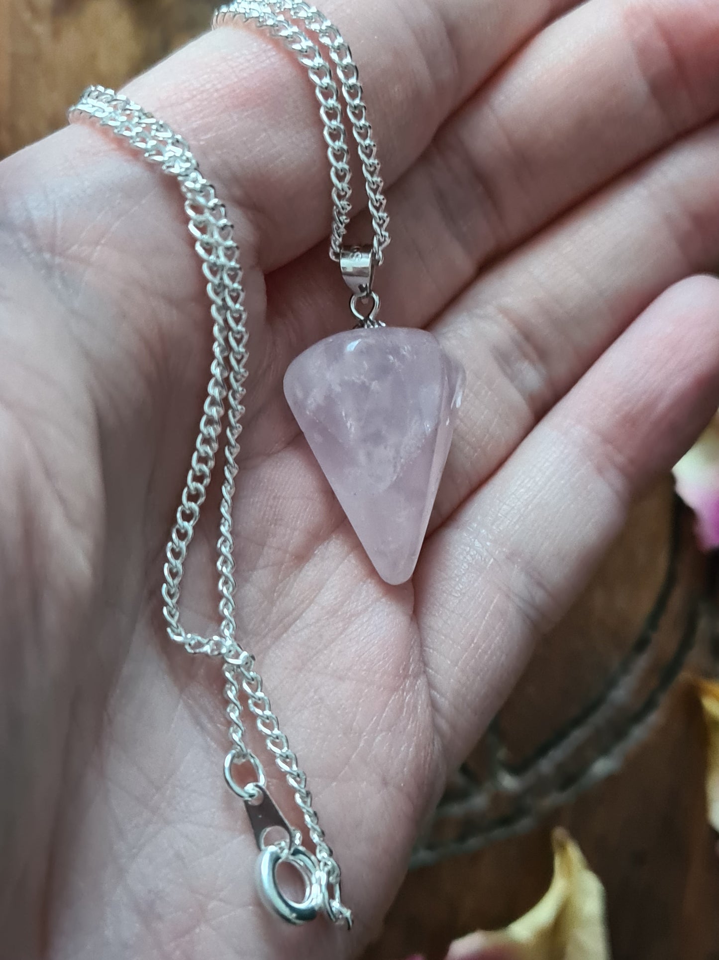 Rose Quartz Pendulum Pendant