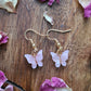 Pink Enamel Butterfly earrings
