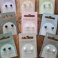 Semi Precious Crystal Stud Earrings - Sterling Silver