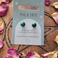 Semi Precious Crystal Stud Earrings - Sterling Silver