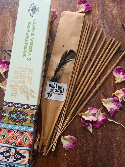 Native Soul Yerba Santa and Sweet Grass Incense Sticks