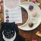 Crystal Set with Moon Trinket Dish ~ Stress ~ Healing ~ Success