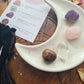 Crystal Set with Moon Trinket Dish ~ Stress ~ Healing ~ Success