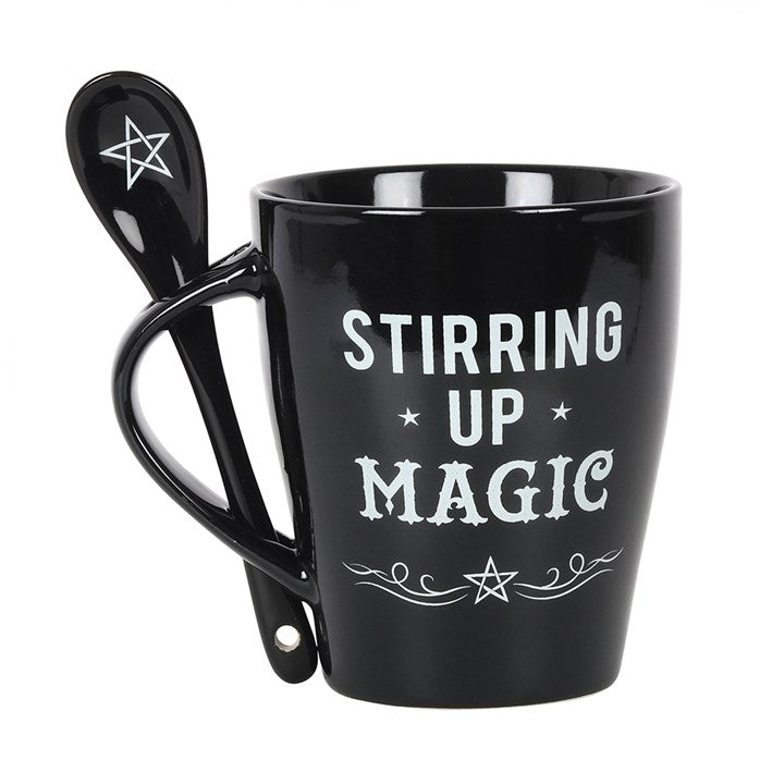 Witches Brew or Triple Moon Mug with matching spoon