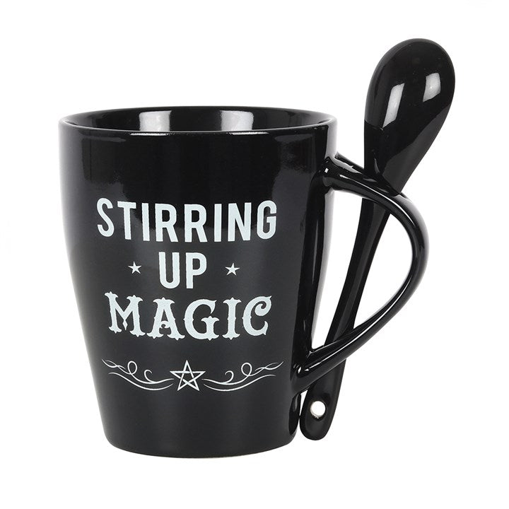 Witches Brew or Triple Moon Mug with matching spoon