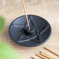 Black Pentagram Terracotta Incense Plate