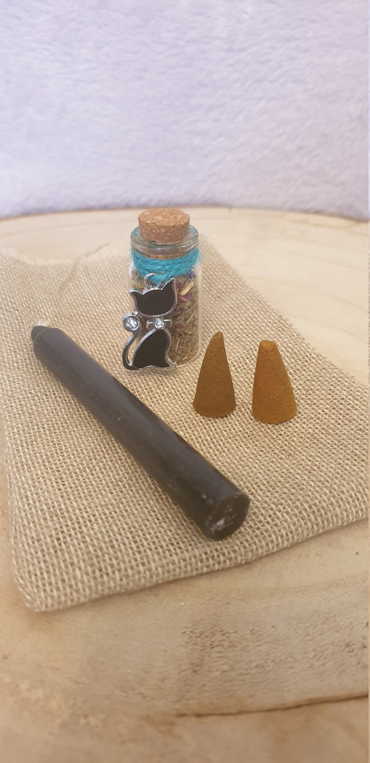 Goddess Bast spell kit ~ Cat protection spell magic ~ childbirth ~ fertility ~ home