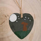 Mini Hare Heart Slate Decoration