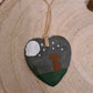 Mini Hare Heart Slate Decoration