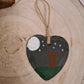 Mini Hare Heart Slate Decoration