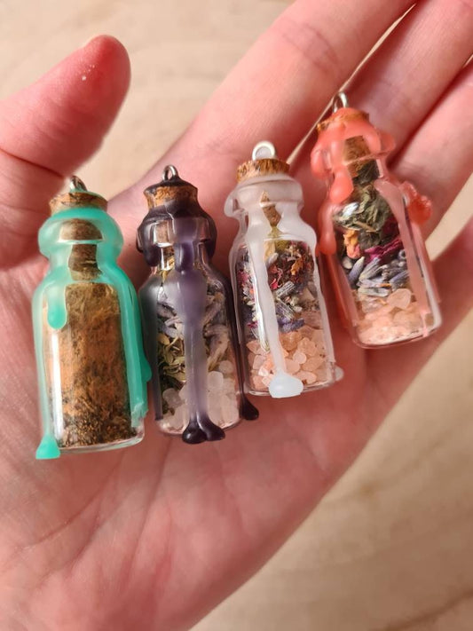 Mini spell jars ~Self Love~Protection~Anxiety Relief~Good luck/Abundance~Courage