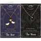 The Star or The Moon Tarot Necklace on Greeting Card ~ Tarot necklace ~ Necklace Gift