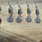 Pentagram beaded drop earrings