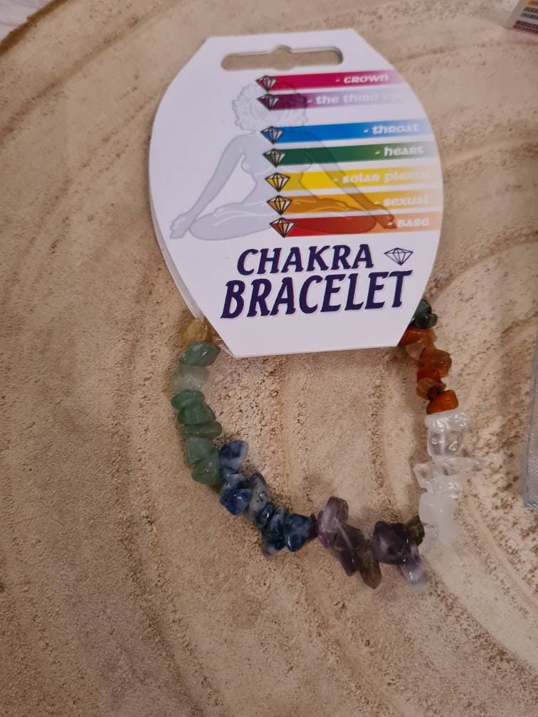 Chakra Crystals and chip bracelet bundle