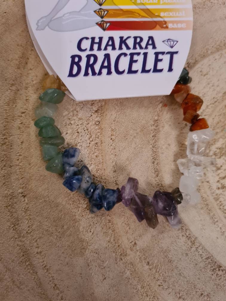 Chakra Crystals and chip bracelet bundle